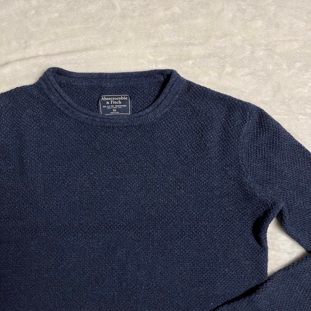 Abercrombie & Fitch Rollneck Sweater Mens Womens Extra Small Navy On Trend